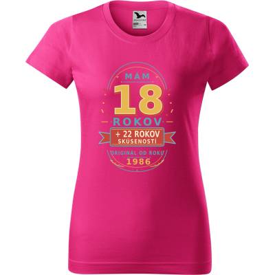 Handel Tričko 18 rokov + roky skuseností vybrané roky purpurová