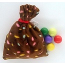 Míče a balónky Teddies Kuličky cvrnkací nerozbitné asst 3 barvy v látkovém pytlíčku