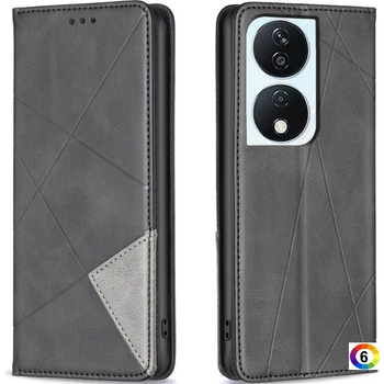 Image 1 of Huawei Honor X7b Rhombus Texture Magnetic Wallet Кожен Калъф и Протектор
