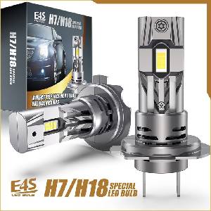  Комплект от 2 броя Умалени Мини Лед Led Диодни Крушки E4S H7 H18 Х7 Х18 12V 50W 15000lm за Автомобил Мотоциклет Трактор