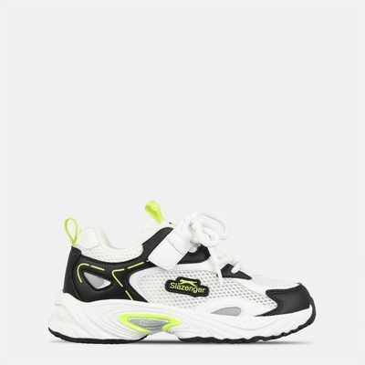 Slazenger Маратонки Slazenger Kids' Silk Hook and Loop Trainers - White/Black