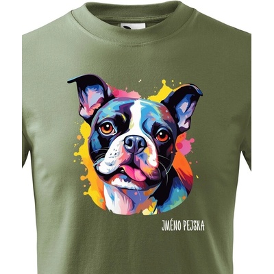 Dětské tričko Bostonský teriér Military Canvas Dětské tričko 2433