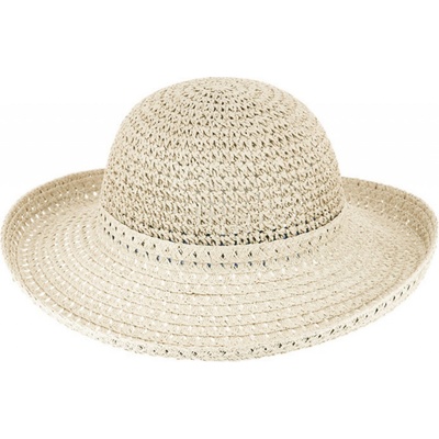 Fiebig Headwear since 1903 Dámský letní klobouk Cloche nemačkavý letní klobouk s větší krempou béžový
