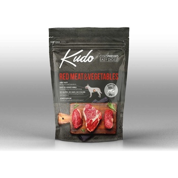 Kudo Low Grain Red Meat Medium-Maxi Adult - Пълноценна суха храна за израснали кучета от средни и едри породи с говеждо и свинско месо, 3 кг