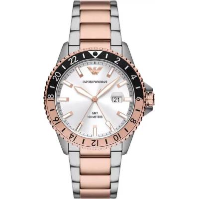 Giorgio Armani Мъжки часовник Emporio Armani GMT, Неръждаема стомана, Розово злато (EA11591)