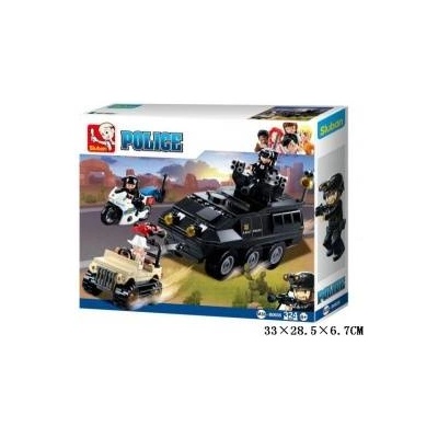 Gazelo Gazelle Pads Sluban Police Fighting Vehicle, Motor and Ice Car 324pcs 119895 GAZELO