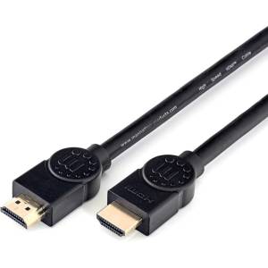 Manhattan Кабел Manhattan, от HDMI(м) към HDMI(м), 1.8m, черен