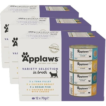 Applaws Variety Selection Консерва за котки, избор в бульон 36 x 70 г