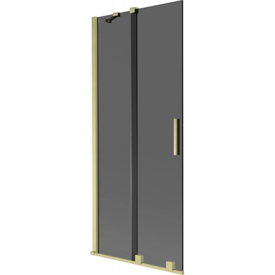 Mexen Velar двукрила плъзгаща се вана 80 x 150 см, графит, златисто четкано - 896-080-000-41-55 (896-080-000-41-55)