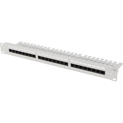 Lanberg Пач панел Lanberg patch panel 24 port 1U 19" CAT. 6a utp with cable organizer grey (PPUA-1124-S)