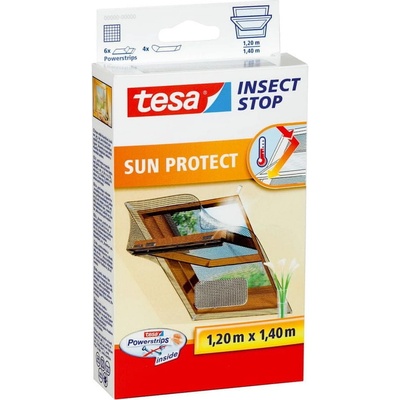 Tesa Insect Stop sieť proti hmyzu do strešného okna odrážajúca slnečné lúče 1,2 × 1,4 m, 55924-00021-00