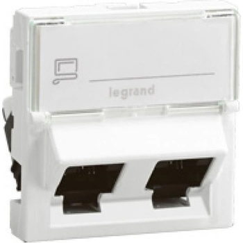 Legrand Розетка 2хRJ45 FTP cat. 6 2 мод. 45° излаз цвят бял Mosaic - 076506 (076506)