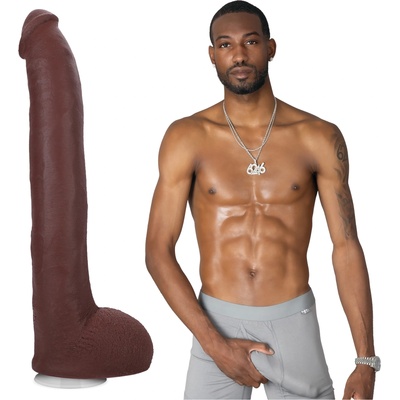 Doc Johnson Signature Cocks Hollywood Cash ULTRASKYN Vac-U-Lock 11" Chocolate