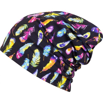 Ebbie bavlněná čepice culíkovka NEON PEŘÍČKA