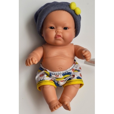 Paola Reina Realistická chlapeček Lucas v kraťasech s ježky Los Peques 21 cm