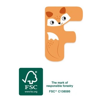 Small Foot drevené písmeno F