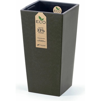 Prosperplast Kvetináč URBI SQUARE ECO WOOD kávový 19,5 cm
