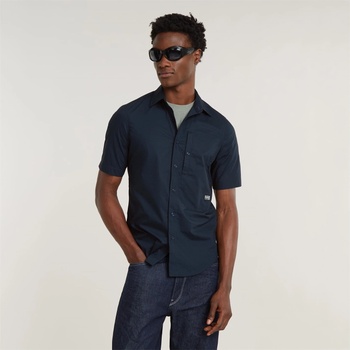 G-Star RAW Men's G4A Slim Short-Sleeve Oxford Shirt - Salute C742
