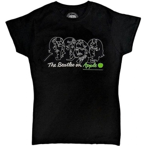 The Beatles On Apple (Back Print) Black L Дамски Риза (BEATTEE20LB03)