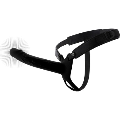 Hidden Desire Inferno Vibrating Silicone Hollow Penis Strap-On with Remote 20 cm Black