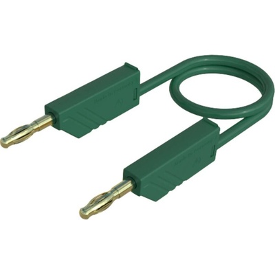 4mm PVC-test lead, on both sides stackable plugs - Au, 2,5mm², 200 cm
