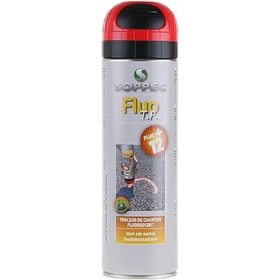 SOPPEC Značkovací sprej FLUO fluorescentný červený 500 ml