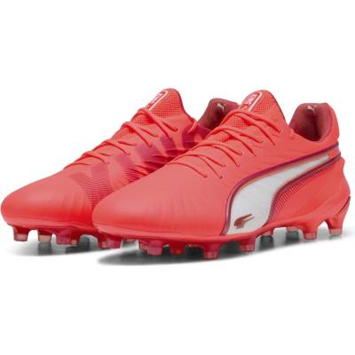 PUMA Мъжки футболни бутонки Puma King Ultimate Launch Firm Ground Football Boots Mens - Red/White