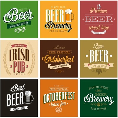 DIMEX ART Флизелинов фототапет комплект етикети за бира 375 x 250 см