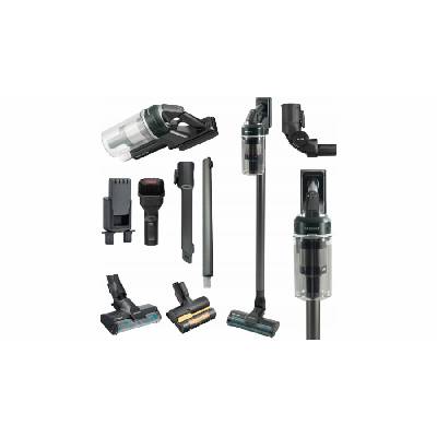 Samsung VS20C852CTN 2-in-1 stick vacuum Baterie Suchý Bezsáčkové 580 W Černá, Chrom, Zelená, Dřevo