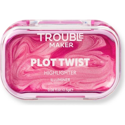 Trouble Maker Rozjasňovač Plot Twist Cream Highlight Spiralling Pink 2,5 g