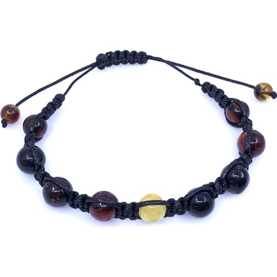 Jan Kos jewellery Šňůrkový náramek s jantarem STA-8337/SKA16