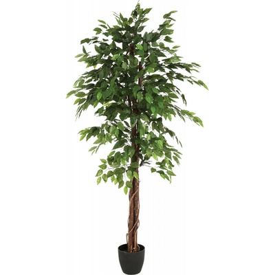 Atmosphera Vysoký umělý fíkus s květináčem, výška 180 cm zelený