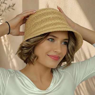 Dámský letní klobouk Cloche látkový barevné varianty P-3232