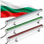Wall Washer LED Прожектори Българско Знаме Wall Washer Бял Зелен Червен 3бр х 100см Комплект - 208076