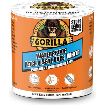 Gorilla Glue Waterproof Patch & Seal Tape 100 mm x 3 m bílá