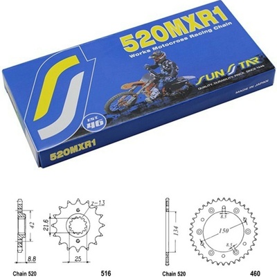 Sunstar Řetězová sada Kawasaki KLX 250 S 06-20