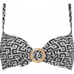 Watercult Дамско бикини горнище Watercult Women's Bikini Top Ethno Craft Bikini top - Black / Canvas - размер 36 (150-1446-0121)