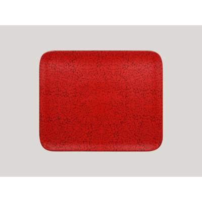 RAK Porcelain Ruby talíř obdélníkový 33 x 27 cm červená RAK-RBAURX33