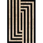 Agnella Черно-бежов вълнен килим 133x190 cm Agnus Art Deco II - Agnella (5901760425964)