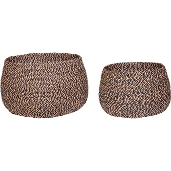 Hübsch Кошници за съхранение Hübsch плетени черно-розови 2 бр (510904)