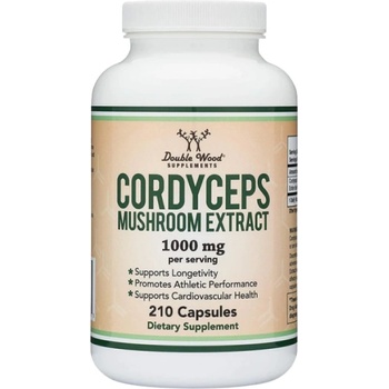 Image 1 of Double Wood Supplements Cordyceps Mushroom Extract 1000 mg [210 капсули]