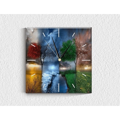 Стъклен стенен часовник 011