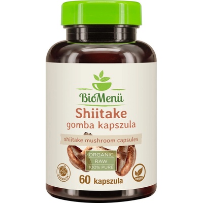 BioMenü Bio Shiitake Hubový kapsuly 60 ks