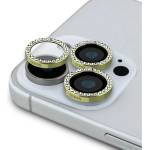 Guess стъкло за обектив с кристали за iPhone 16 Pro / 16 Pro Max златист (GUCL163SGGD)