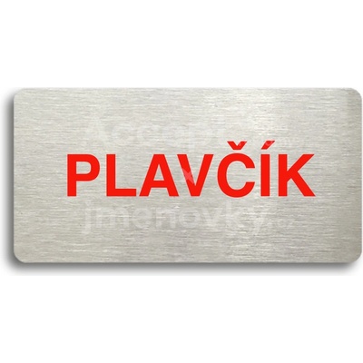 ACCEPT Piktogram PLAVČÍK - stříbrná tabulka - barevný tisk bez rámečku