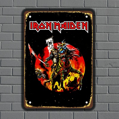 Iron maiden - музикална метална декоративна табелка
