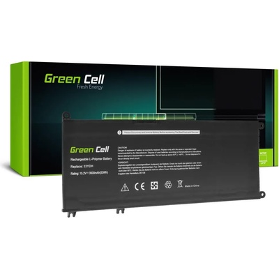 Green Cell Батерия за лаптоп GREEN CELL, Dell 33YDH, Dell Inspiron G3 3579, 3779, G5 5587, G7 7588, 7577, 7773, 7778, 7779, 7786, Latitude 3380, 3480, 3490, 3590, 15.2V, 3400mAh (GC-DELL-33YDH-DE138)