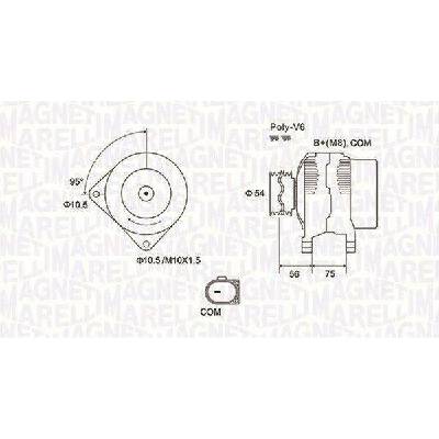 Alternátor MAGNETI MARELLI 063731904010