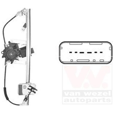 Mechanizmus zdvíhania okna VAN WEZEL 4366262