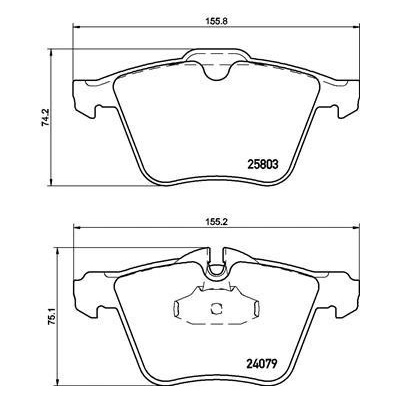 Sada brzdových platničiek kotúčovej brzdy BREMBO P 36 028